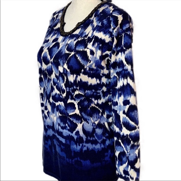 Alfred Dunner | Blue Ombré Mid-Weight Sweater - Picture 2 of 8